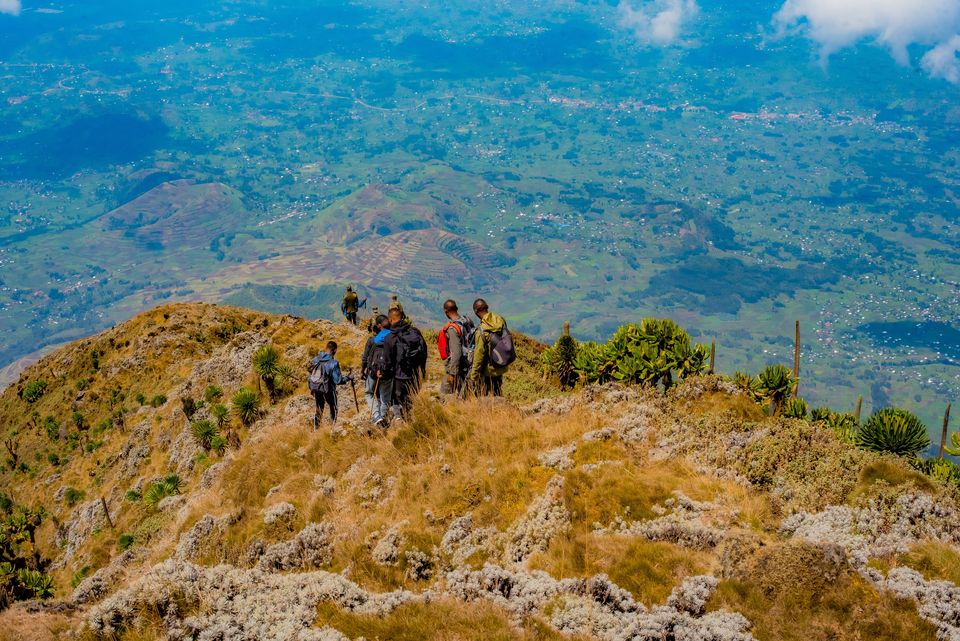 Hiking Mountain Muhabura